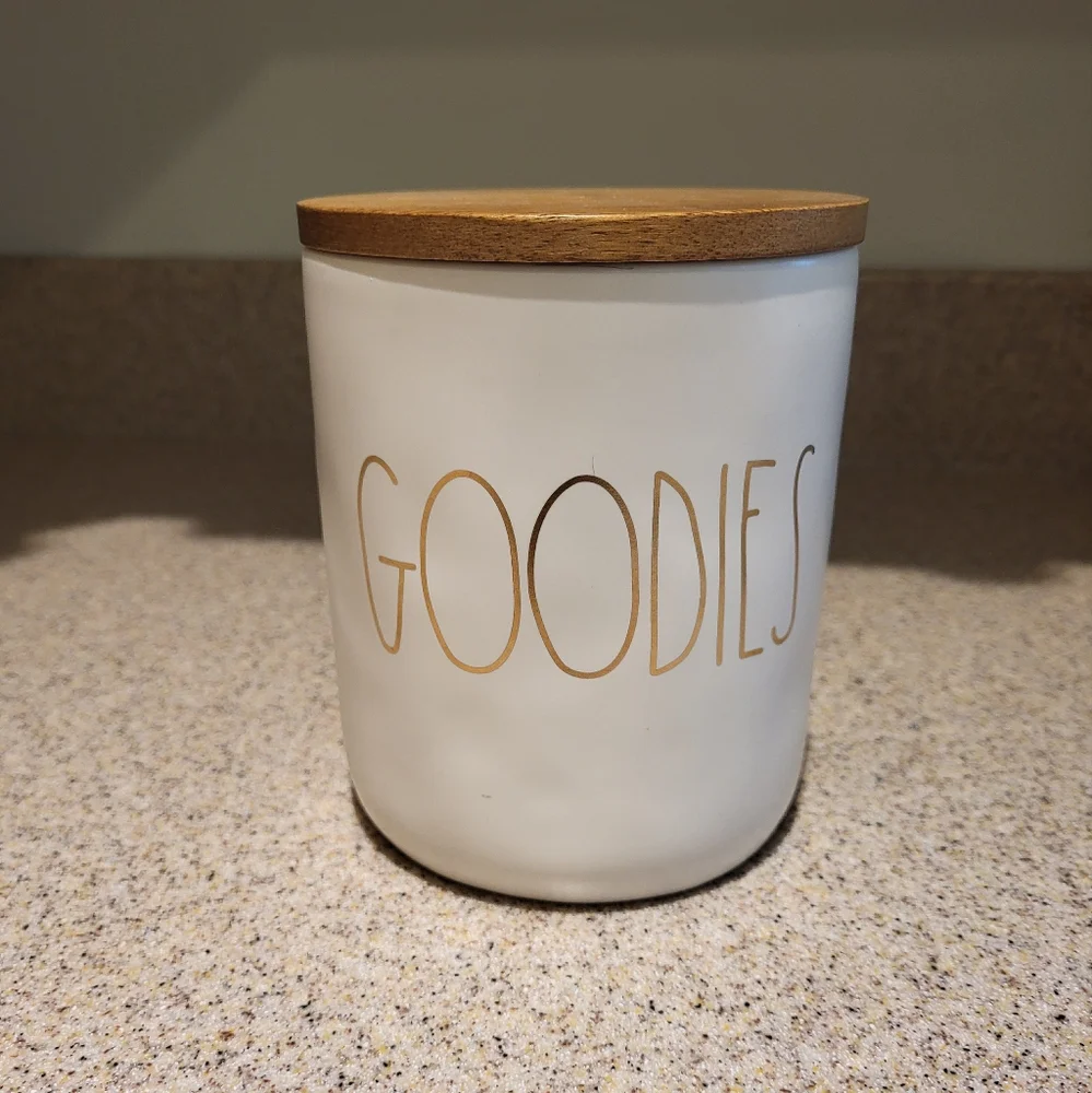 Rae Dunn Artisan Collection By Magenta Goodies Storage Canister With Wooden Lid